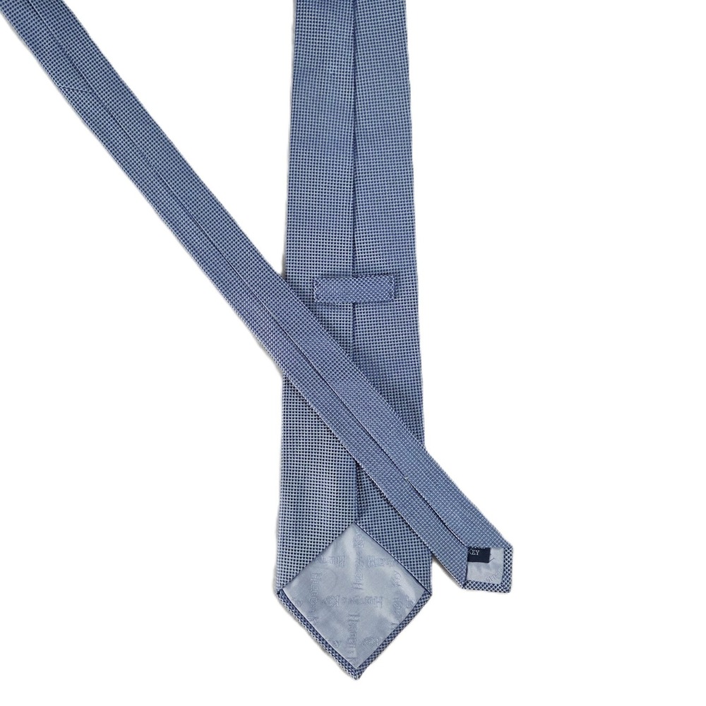 HILDITCH & KEY Men's Blue Silk Necktie Made in England Jacquard - Picture 3 of 3